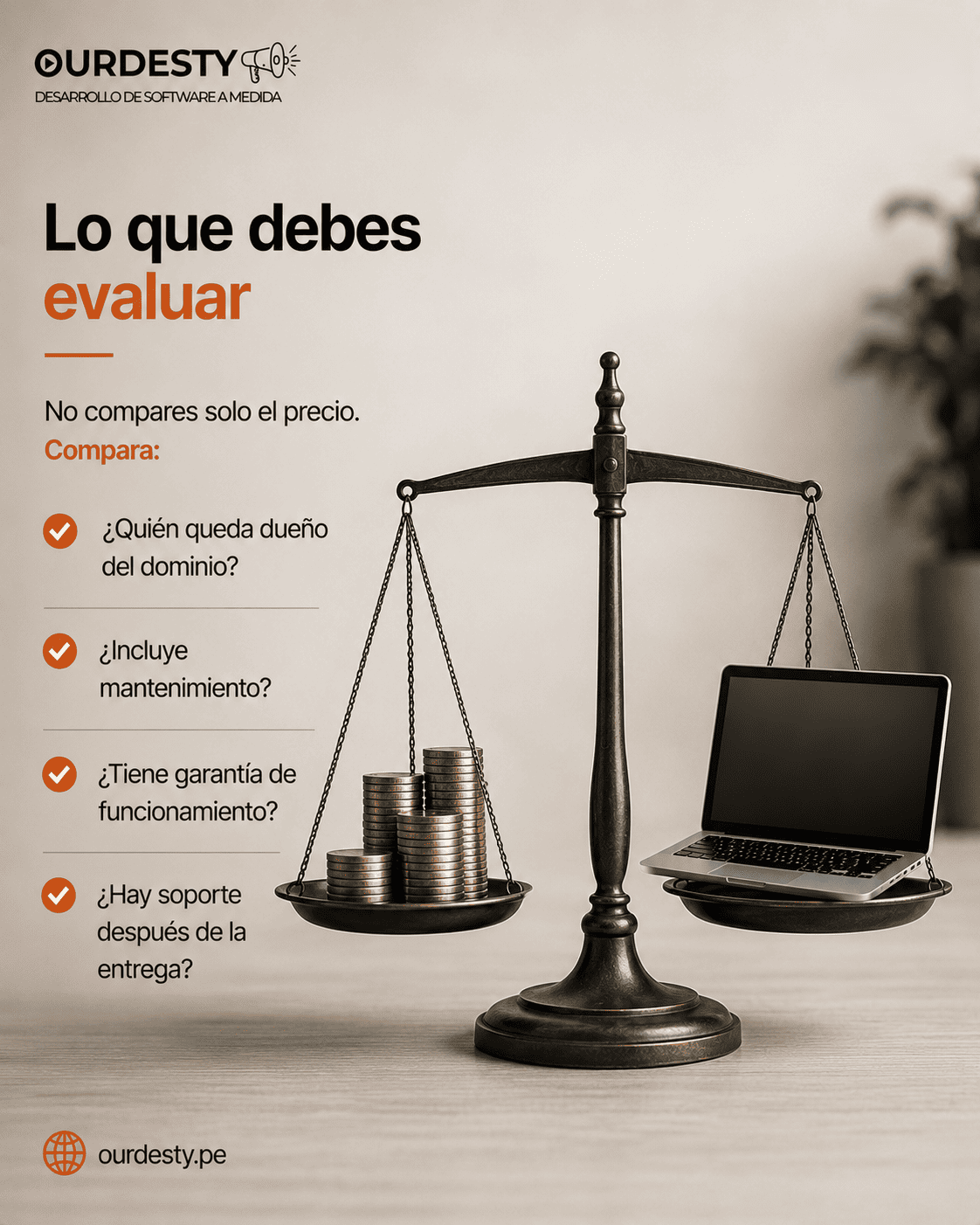 Balanza de preguntas importantes frente a malas