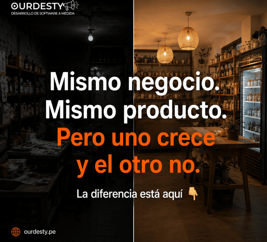 comparación de 2 negocios con web y sin web